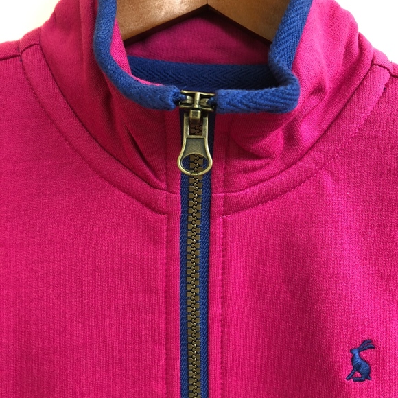 Joules Girls Fairdale Pink Half Zip Sweatshirt - Picture 3 of 8